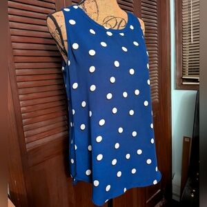 Van Heusen Navy Polka Dot Blouse